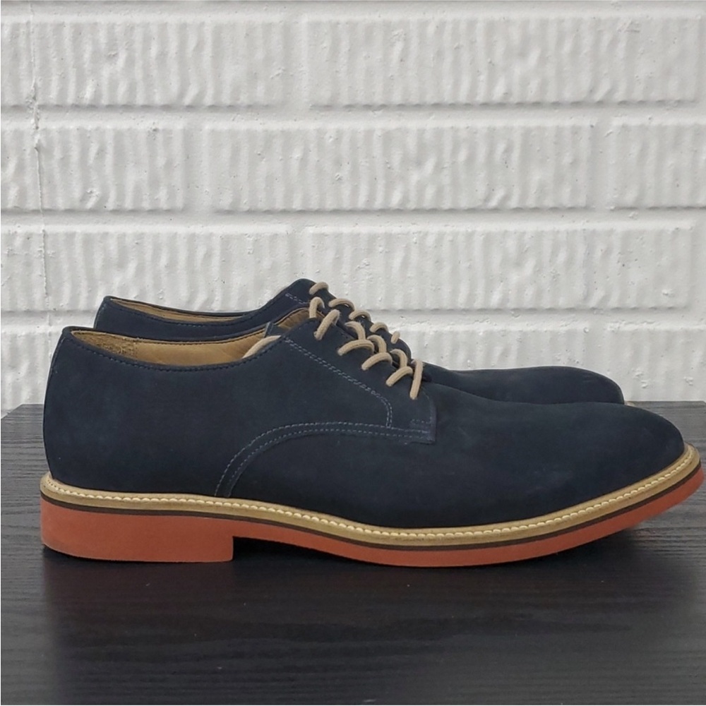 1901 Mens Navy Nubuck Suede Lace Up Oxford Dress Shoes Size 11